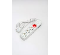 Удлинитель ELBI Myra с заземлением, 4 гнезда, с защитными шторками, с выключателем, 2м, 3x1,5 527-010202-422