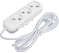 Удлинитель ELBI Myra 3 гнезда, с защитными шторками, 2м, 2x1 527-010202-330