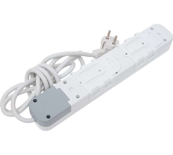 Удлинитель ELBI Myra с заземлением, 6 гнезд, с защитными шторками, USB, 2м, 3x1,5 527-040202-621