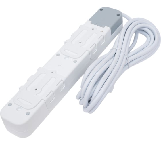 Удлинитель ELBI Myra с заземлением, 6 гнезд, с защитными шторками, USB, 5м, 3x1,5 527-040205-621