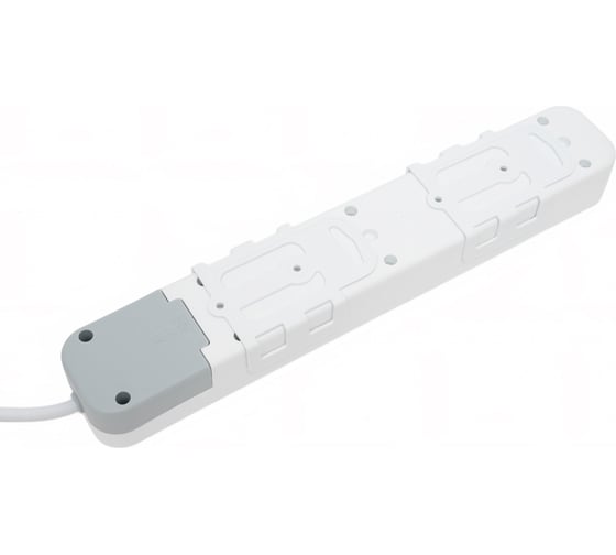 Удлинитель ELBI Myra с заземлением, 6 гнезд, с защитными шторками, USB, 3м, 3x1 527-040203-611