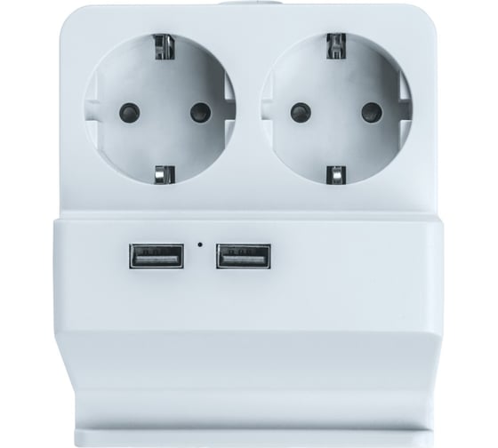 Удлинитель Navigator NPE-USB03-02-150-E-3X1 с заземлением 2 гнезда 1.5м USB2.1A 61457