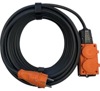 Удлинитель силовой iTOK тип SU серии iCONNECT COLOR с заземлением ПВС 3x1,5 мм 2 гнезда IP54 ГОСТ цвет оранжевый 20 м i-CONNECT-COLOR-SU-PVS-315-2-54-20-ORANGE