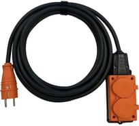 Удлинитель силовой iTOK тип SU серии iCONNECT COLOR с заземлением ПВС 3x1,5 мм 2 гнезда IP54 ГОСТ цвет оранжевый 5 м i-CONNECT-COLOR-SU-PVS-315-2-54-5-ORANGE