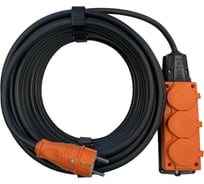 Удлинитель силовой iTOK тип SU серии iCONNECT COLOR с заземлением КГтп-ХЛ 3x1,5 мм 3 гнезда IP54 ГОСТ цвет оранжевый 30 м i-CONNECT-COLOR-SU-KG-315-3-54-30-ORANGE