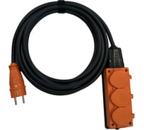 Удлинитель силовой iTOK тип SU серии iCONNECT COLOR с заземлением КГтп-ХЛ 3x2,5 мм 3 гнезда IP54 ГОСТ цвет оранжевый 3 м i-CONNECT-COLOR-SU-KG-325-3-54-3-ORANGE