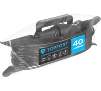 Удлинитель Topfort каркас ПВС 2x0,75 кв.мм 40м 6А 1 гнездо б/з., с/заг., IP44 1959703
