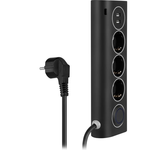 Сетевой фильтр Rombica NEO WC3U Черный PSE-002