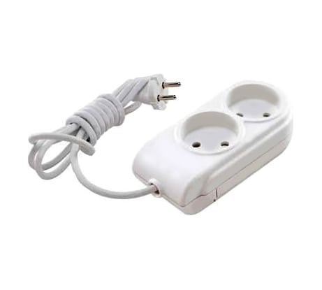 Удлинитель Makel 2х3м без заземления 10А защитные шторки N2010041