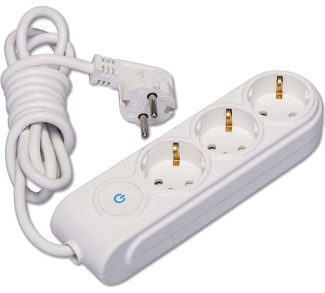 Удлинитель Makel 3х3м с заземлением 16А защитные шторки N3310043