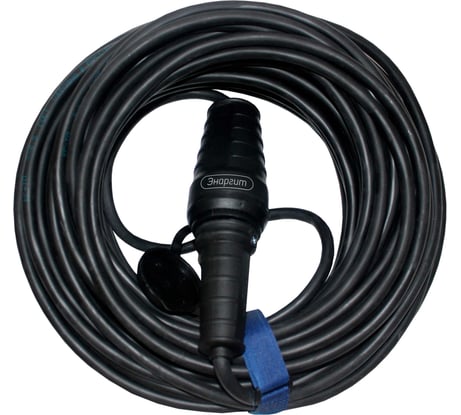 Силовой шнур удлинитель энаргит КГ 3*2,5 1 розетка 20 метров ip 44 вилка/штепсель КГ325-20-1-44