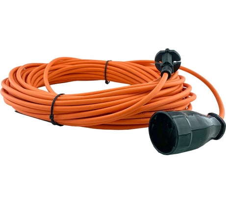 Силовой удлинитель шнур Glanzen штепсельное гнездо ПВС 2х0,75 50м арт. ES-50-001 00-00006704