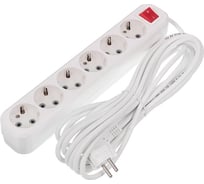 Удлинитель T-Plast, 6 гнезд, с выключателем, с подсветкой, 2м 32.75.611.0402