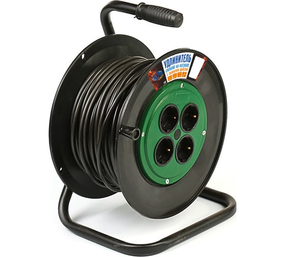 Удлинитель на катушке SVET УХ6-4-50-К , ПВС 2х0,75, 50м SV0426-0015