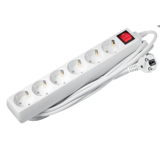 Удлинитель EJazzWay X-06GS-500 6 розеток, 5.0 м., заземление, включатель 3326197