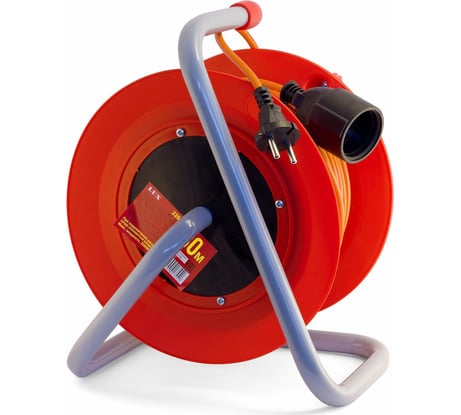 Силовой удлинитель на катушке LUX 23030 К1-О-30 ПВС 2x1 30м 4606400420965