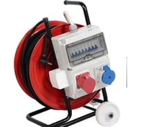 Кабельный удлинитель на катушке MTG 50м на колесах и с распределительной коробкой MT219 7326