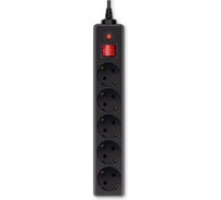 Сетевой фильтр BURO 500SH-1.8-UPS-B 1.8м (5 розеток) черный (коробка) 992305