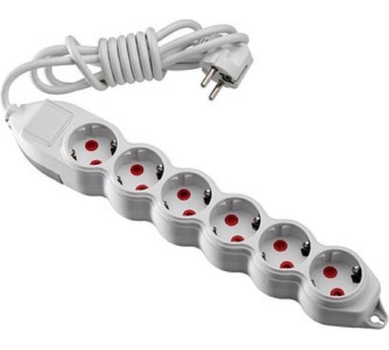 Удлинитель MONO ELECTRIC Orion 6 гнезд 2 метра с заземлением 150-010001-612