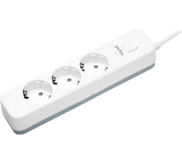 Сетевой фильтр Perfeo POWER STREAM, 2500W, 1,5м, 3 розетки, белый. 30016425