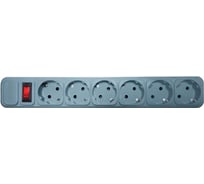 Сетевой фильтр Centek СТ-8900-5-1,8 Gray 5 розеток, 1,8 м, макс до 2200 Вт CT-8900-5-1,8 Gray