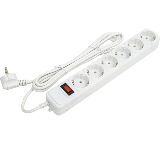 Сетевой фильтр Centek СТ-8901-6-3,0 White 6 розеток, 3 м, макс до 2200 Вт CT-8901-6-3,0 White