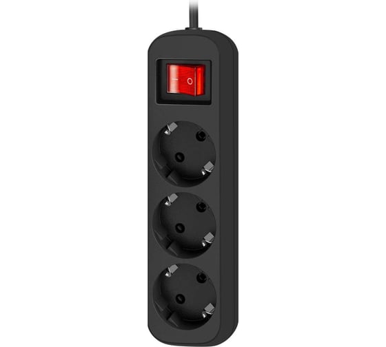 Удлинитель с заземлением DEFENDER G318, выключатель, 1.8 м, 3 розетки, 99333 1