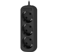 Удлинитель DEFENDER с заземлением M350 5.0 м, 3 розетки, черный 99323