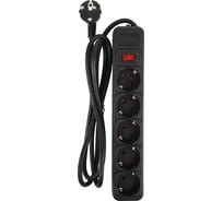 Сетевой фильтр Perfeo "REAL POWER", 5,0м, 5 розеток, черный. 30022740 35266411