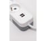 Удлинитель ELBI Myra с заземлением, 4 входа, с защитными шторками, USB, 3м, 3x1 527-040203-411 2