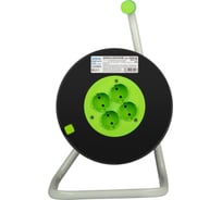 Удлинитель силовой Intro RP42002x0.75 на пластиковой катушке без заземления 4 розетки 20м ПВС 2x0.75 Б0060380