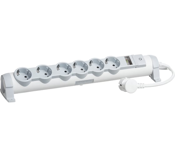 Многорозеточный блок Legrand''Комфорт и безопасность'' 6 x 2К+З с кабелем длиной 3 м 694647