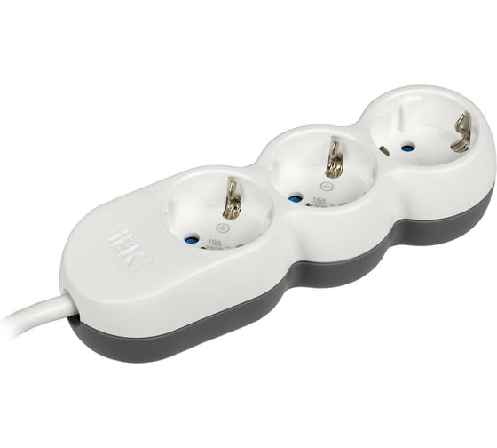 Удлинитель IEK У03 3 места 2P+PE/1,5м 3х1,5мм2 16А/250В UNO WYP53-16-03-D15-Z