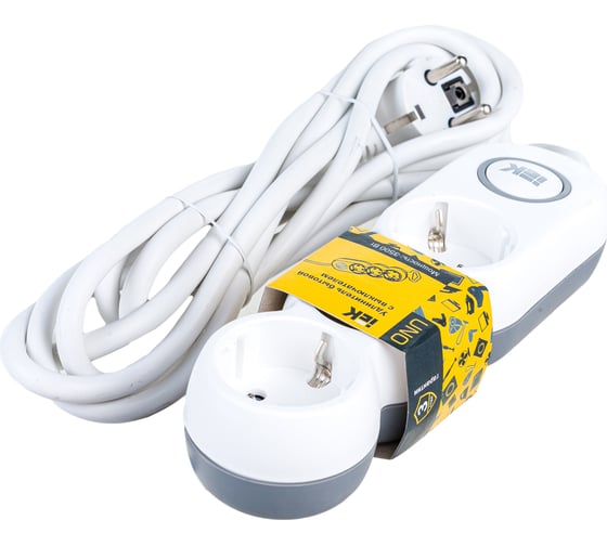 Удлинитель IEK У03В 3 места 2P+PE/3м 3х1,5мм2 16А/250В UNO WYP53-16-03-03-ZK