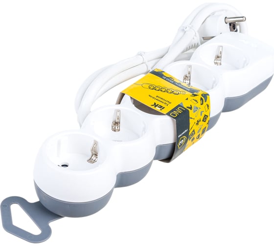 Удлинитель IEK, У05 5 мест 2P+PE/1,5м 3х1,5мм2 16А/250В UNO WYP53-16-05-D15-Z
