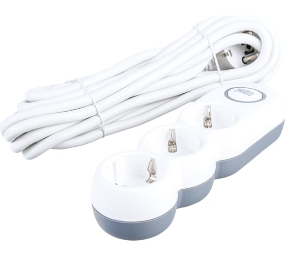 Удлинитель IEK, У03В 3 места 2P+PE/5м 3х1,5мм2 16А/250В UNO WYP53-16-03-05-ZK
