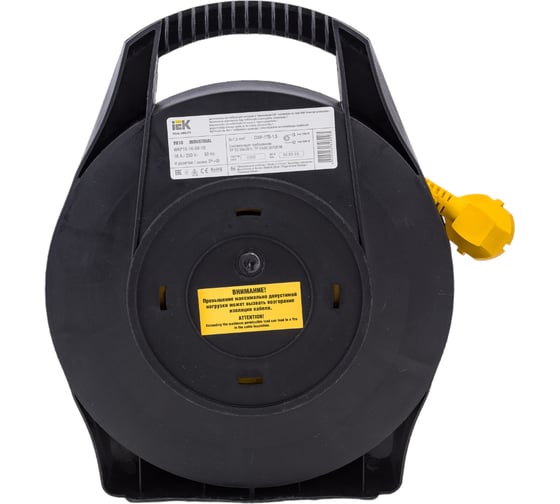 Катушка с термозащитой IEK "Industrial" УК10 4 места, 2Р+PЕ, 10м, 3х1,5 мм2 WKP15-16-04-10