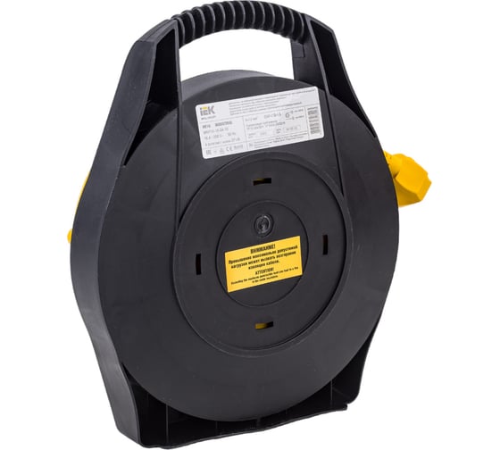 Катушка с термозащитой IEK "Industrial" УК10 4 места, 2Р+PЕ, 10м, 3х1,5 мм2 WKP15-16-04-10