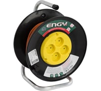 Удлинитель на катушке Engy Премиум 40м/4 розетки без заземления ПВС 2х0.75 186725