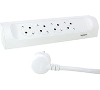 Удлинитель Legrand угловой с заземлением 4 розетки с кабелем 1 м, цвет: белый 694501