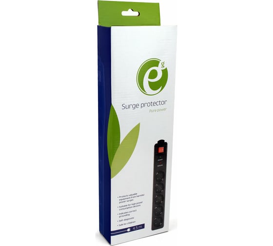 Сетевой фильтр Energenie 4.5м 16А. черный SPG5-C-15