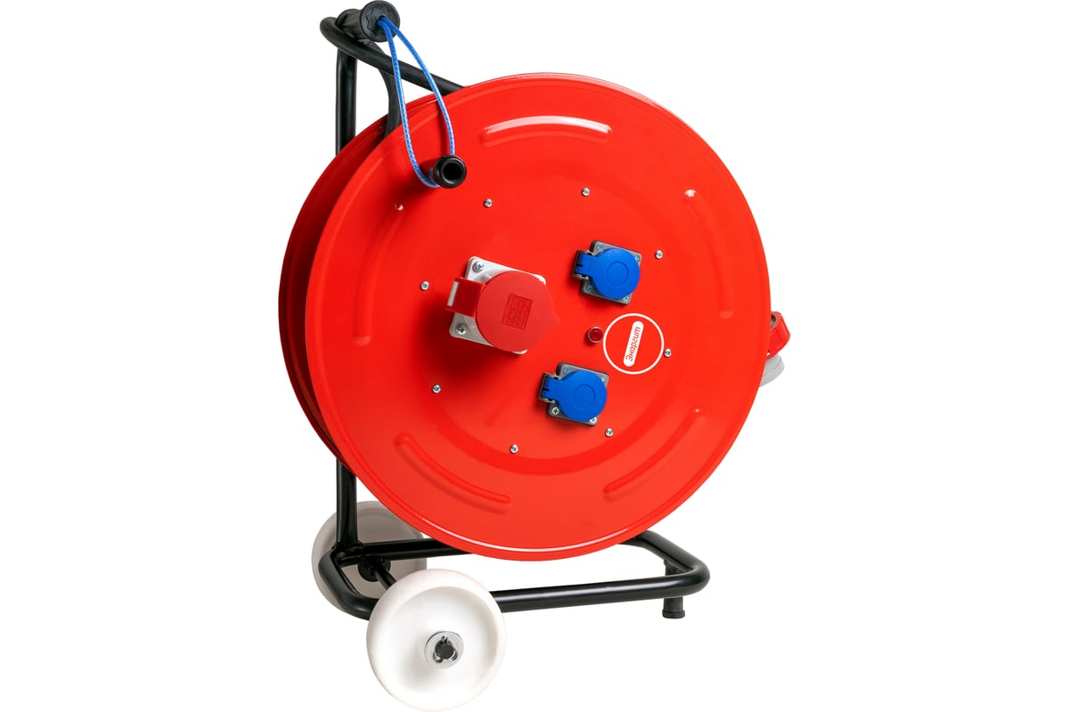 Удлинитель на катушке с колесами энаргит 220/380В, МК6к: КГ 5х4,0 (50 м ...