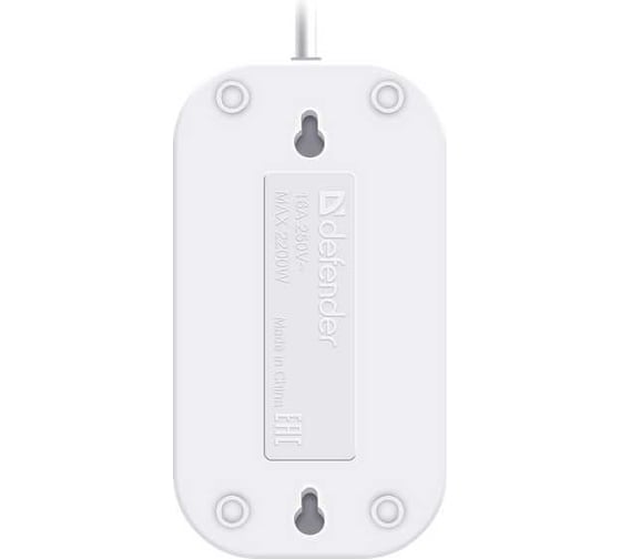 Удлинитель без заземления DEFENDER B220 10 А, 2 м, без заземления 99270