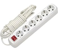 Удлинитель MAKEL 6х5м с заземлением 16А IP20 с выключателем MGP234