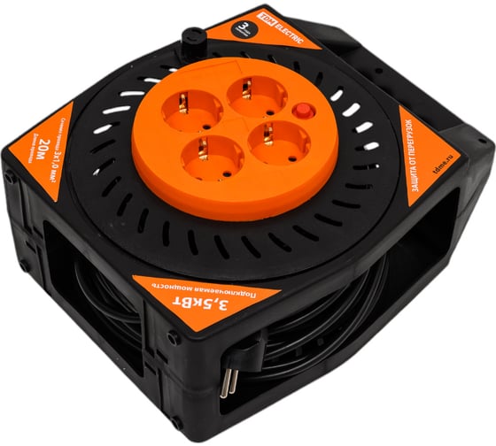 Силовой удлинитель в корпусе TDM ELECTRIC УКз16-004 4 места/20м, ПВС 3х1,0 SQ1301-0554