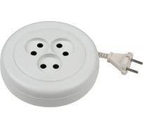 Удлинитель ЭРА UR33mI (LM) (слоновая кость) рулетка, без заземления, 2x0.75мм2, 3гн, 3м Б0027845