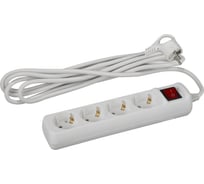 Удлинитель электрический ЭРА UX4es3m(A) с заземлением с выключателем 4 розетки 3м 10А Б0059868