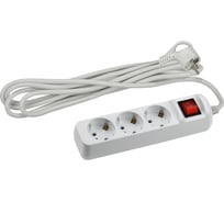 Удлинитель электрический ЭРА UX3es2m(A) с заземлением с выключателем 3 розетки 2м 10А Б0059867