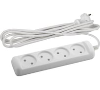 Удлинитель электрический ЭРА UX(6)43m(A) без заземления 4 розетки 3м 6А белый Б0059865