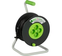 Удлинитель силовой ЭРА GREEN LINE KAT2x1.540m Greenline на катушке пластик 4 розетки без заземления Б0065088